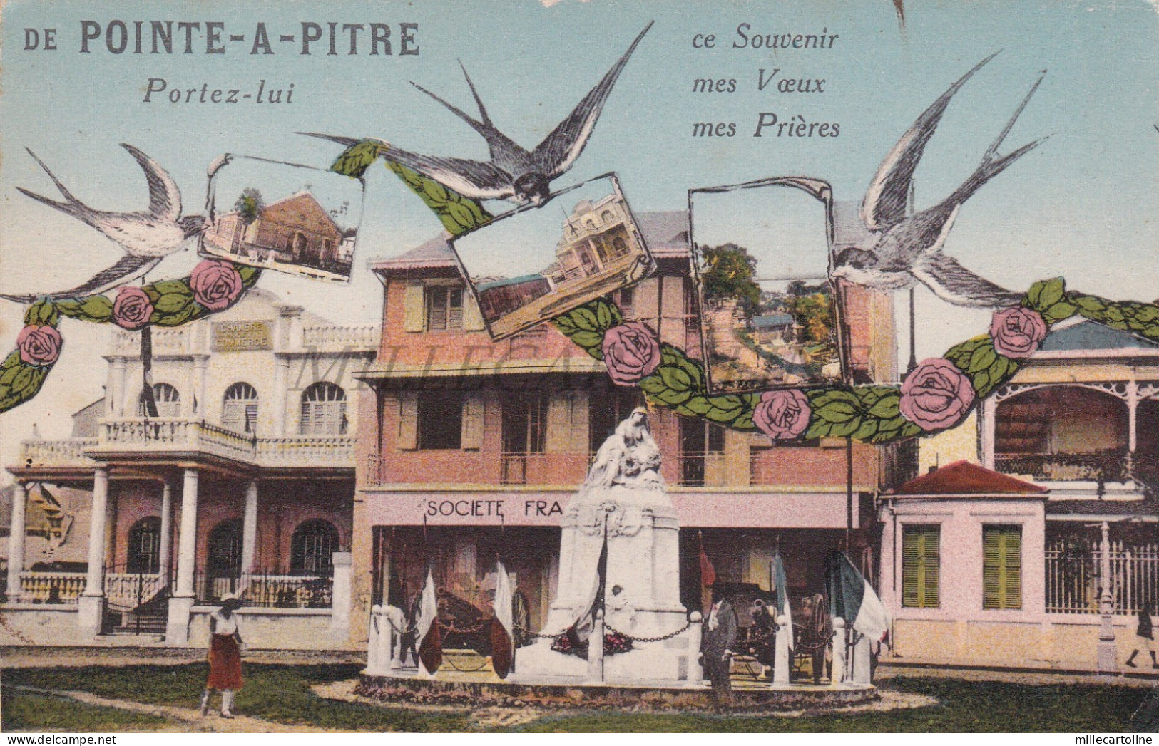 FRANCE - Pointe a Pitre, Souvenir, Postcard 1948