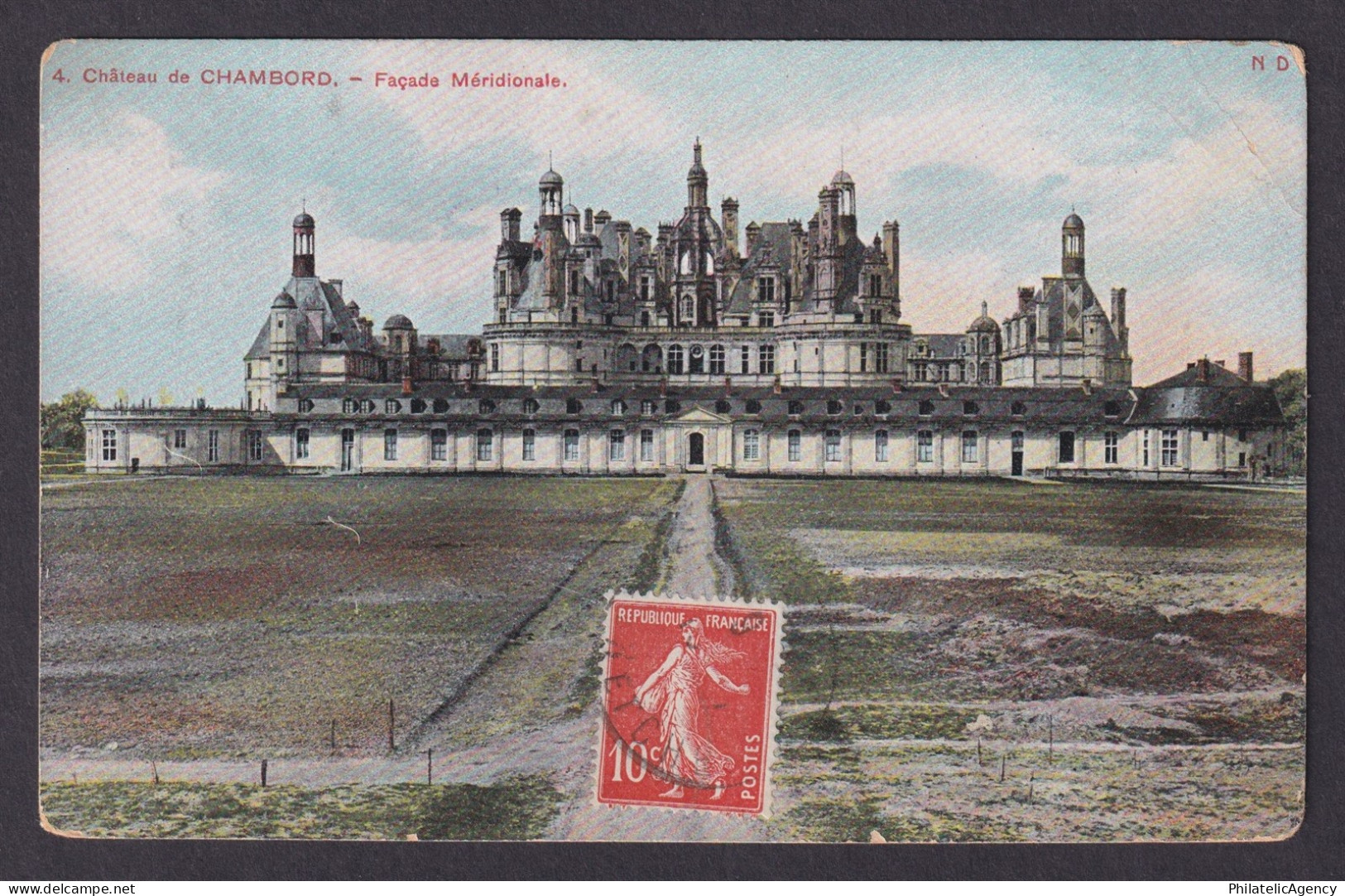 FRANCE, Postcard, Chambord, The Castle, Southern Facade
