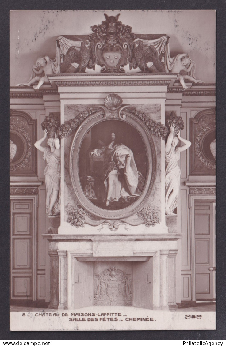 FRANCE, Postcard, Maisons-Laffitte, Chateau de Maisons-Laffitte, Fireplace