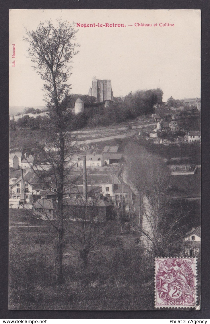 FRANCE, Postcard, Nogent-le-Rotrou, Castle and Hill