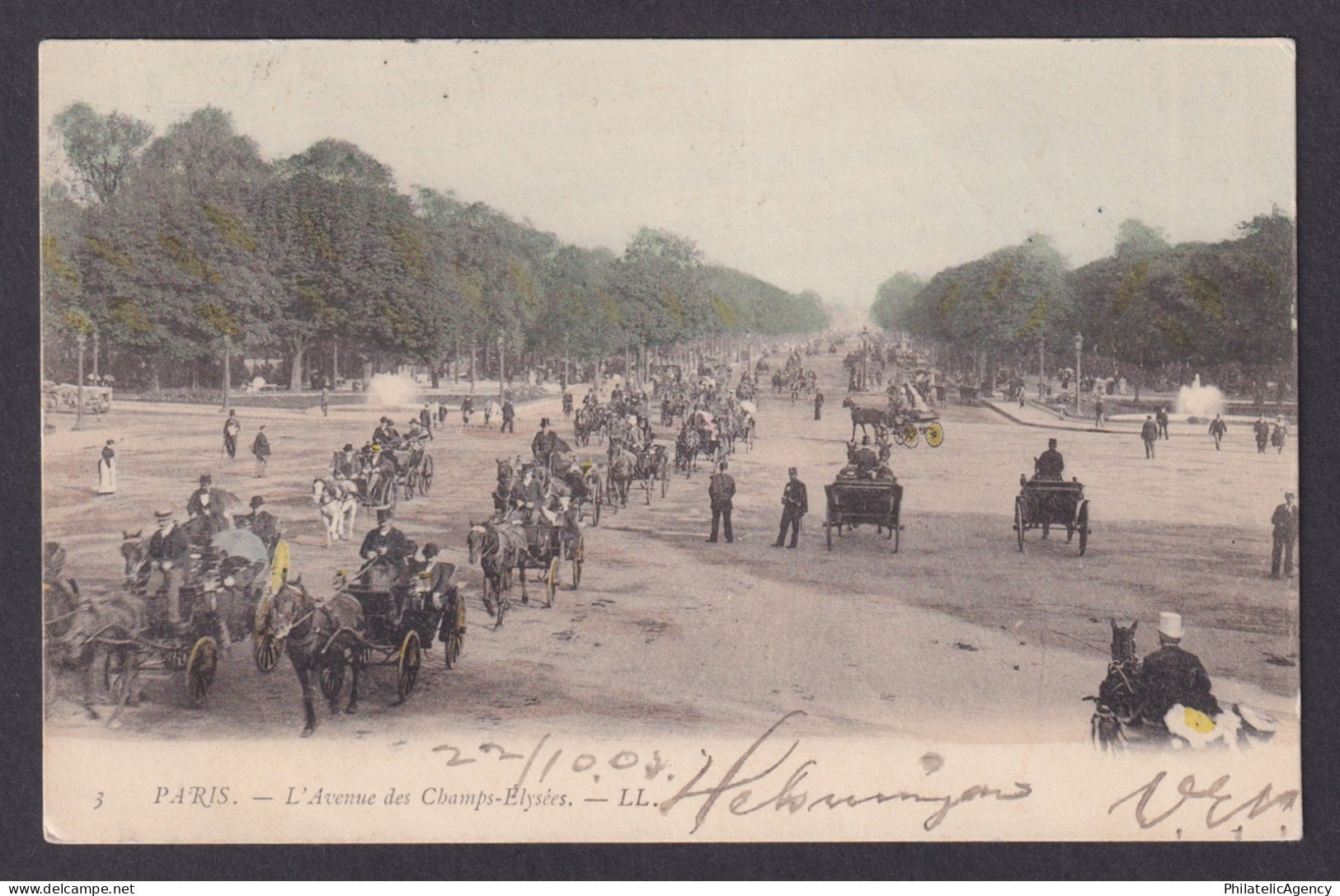 FRANCE, Postcard, Paris, Avenue des Champs-Elysees