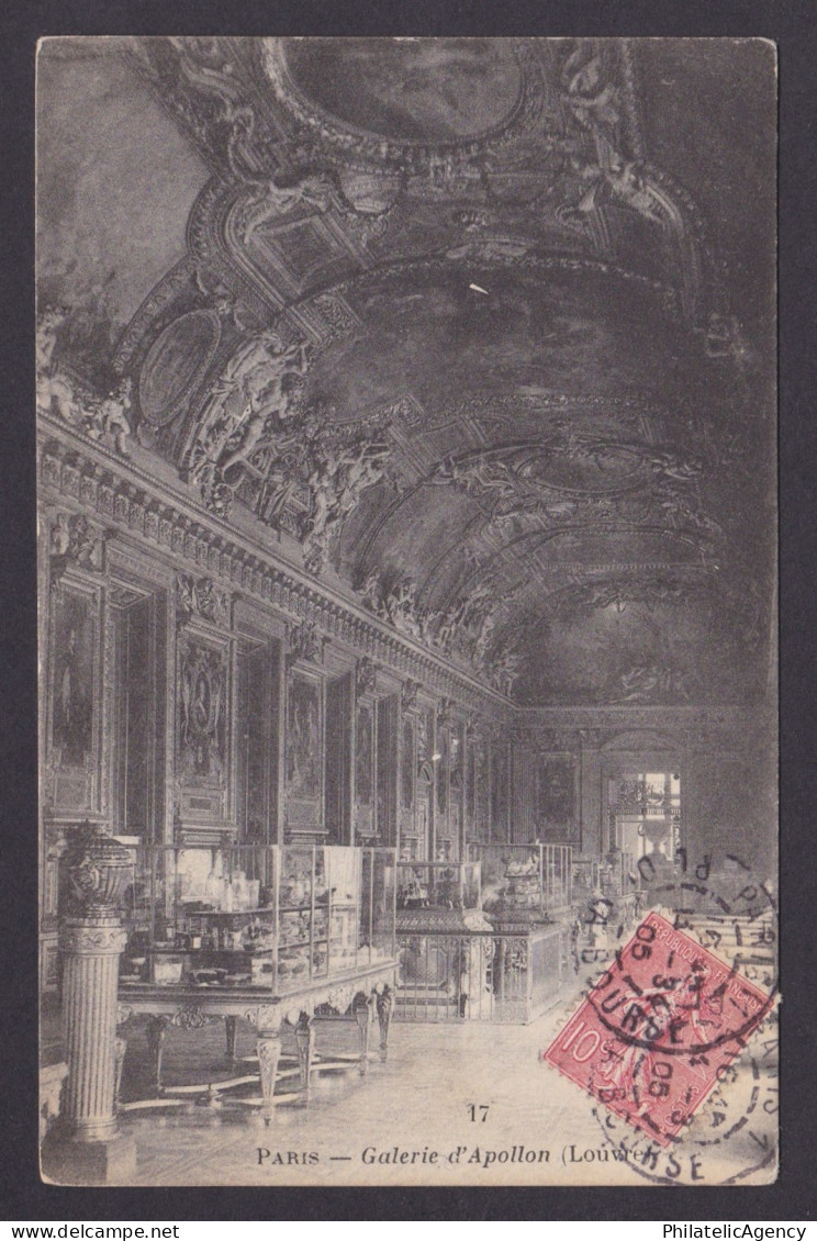 FRANCE, Postcard, Paris, Galerie d'Apollon, Louvre