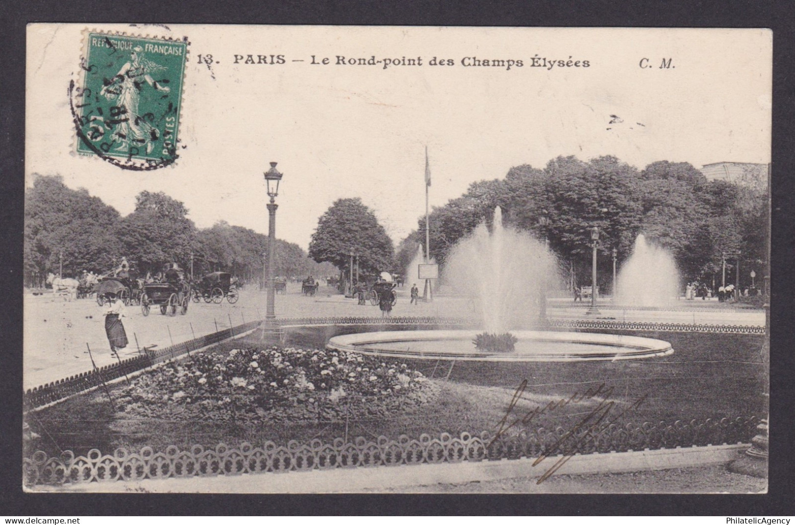 FRANCE, Postcard, Paris, Le Rond-point des Champs Élysées