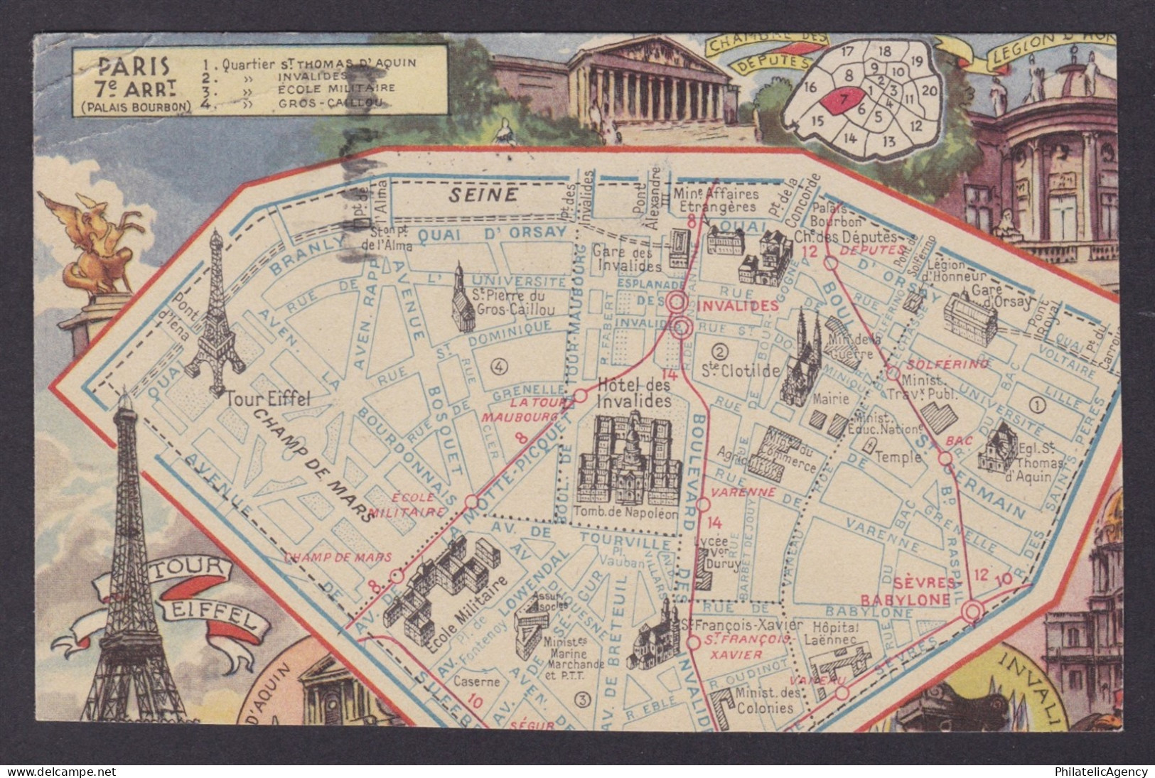 FRANCE, Postcard, Paris, The 7th arrondissement