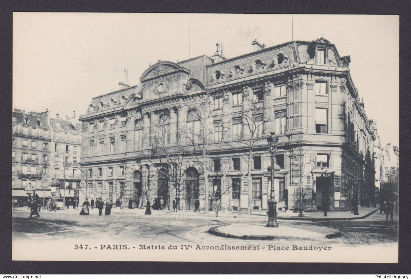 FRANCE, Postcard, Paris, Town Hall of the IV Arrondissement, Place Baudoyer
