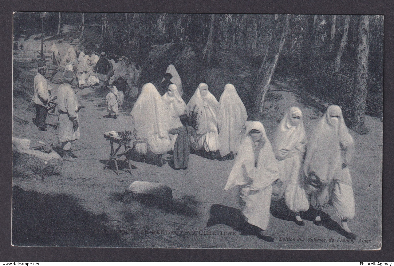 FRANCE, Postcard RPPC, Algiers Moors Going To The Cemetery