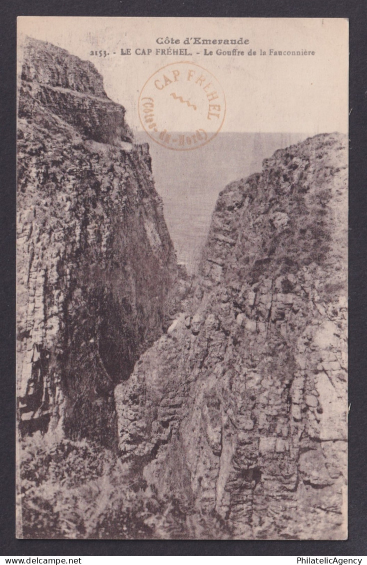 FRANCE, Postcard RPPC, Cap Fréhel, Le Gouffre de la Fauconnière