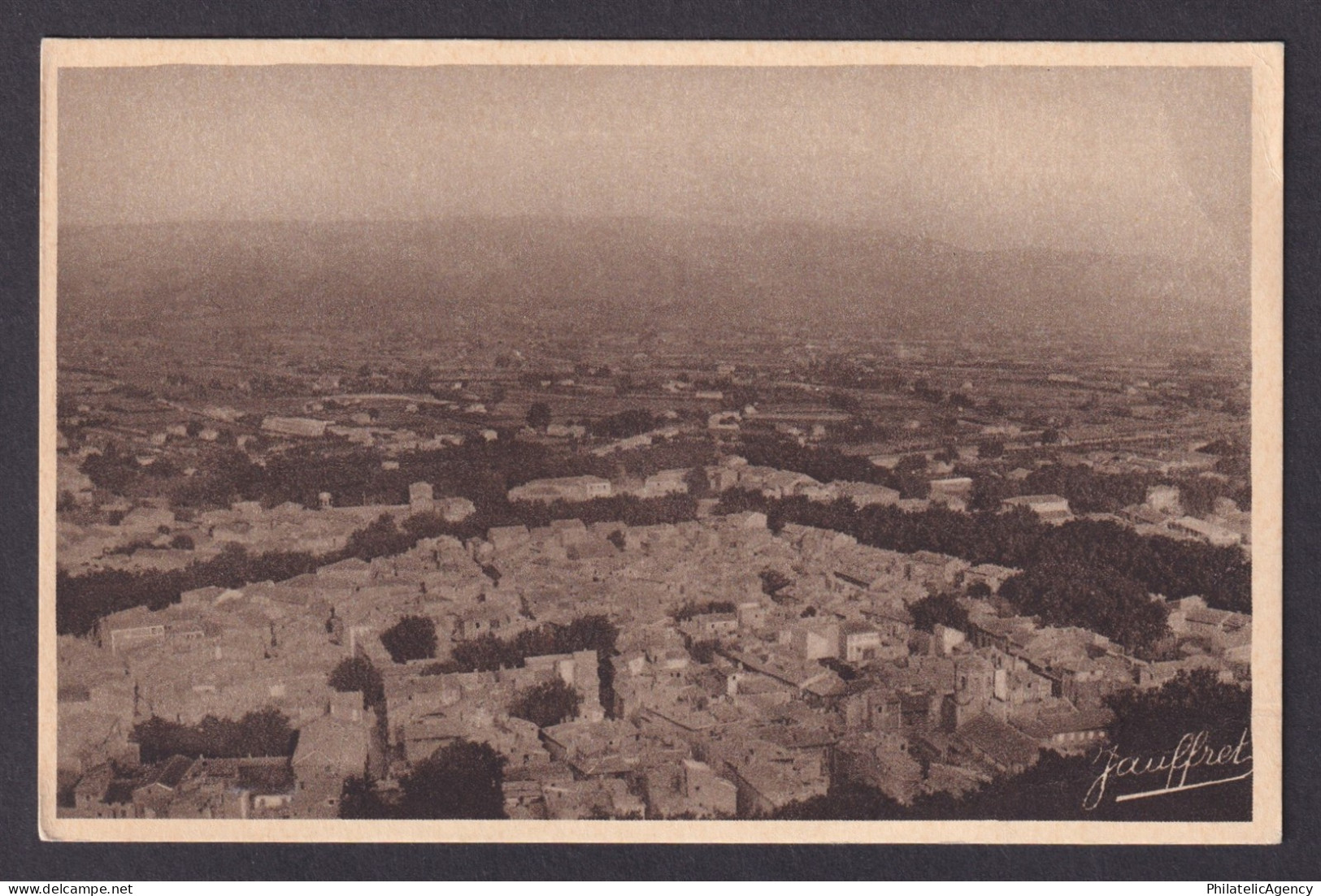FRANCE, Postcard RPPC, Cavaillon, General view from St-Jacques' Rock