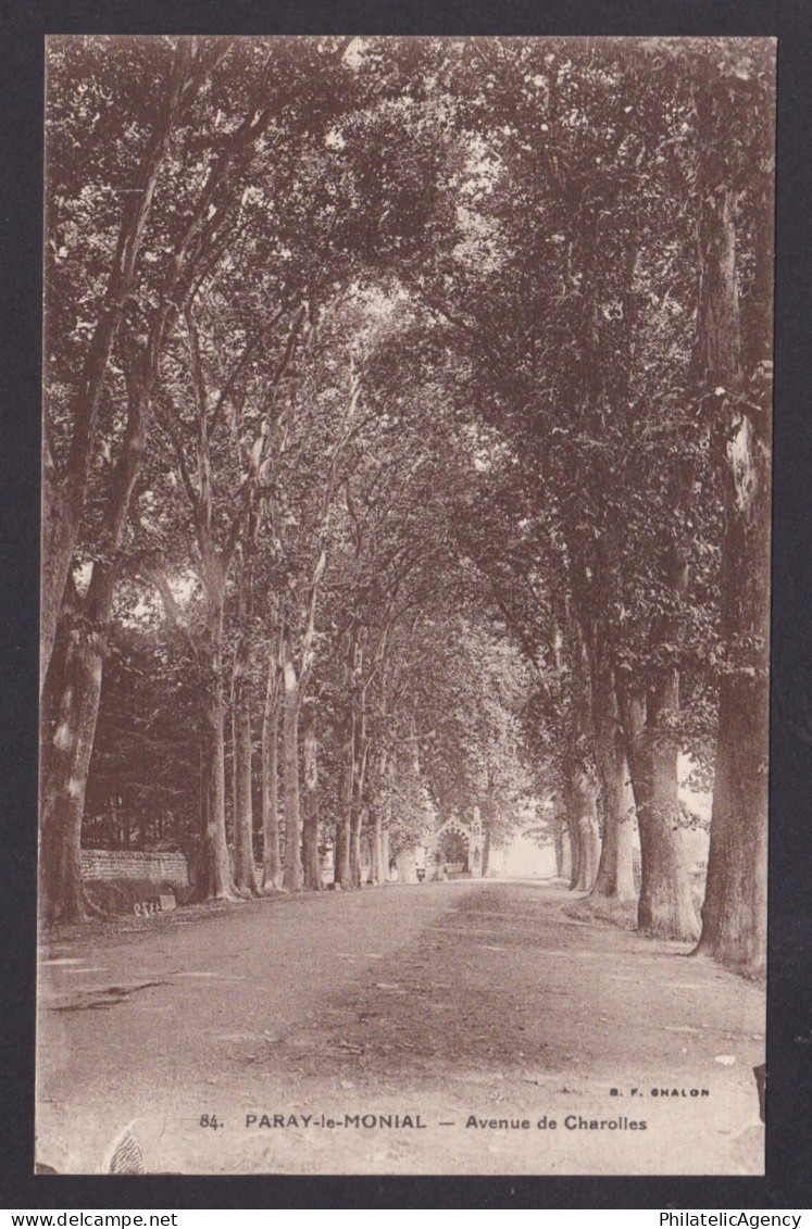 FRANCE, Postcard RPPC, Paray-le-Monial, Avenue de Charolles