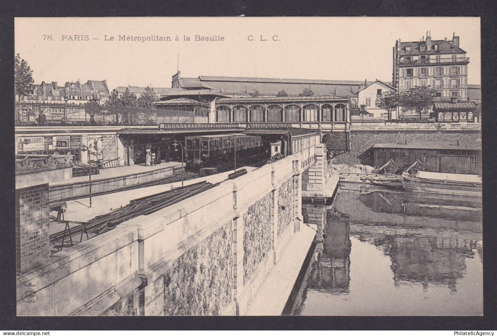 FRANCE, Postcard RPPC, Paris, Metro in Bastille