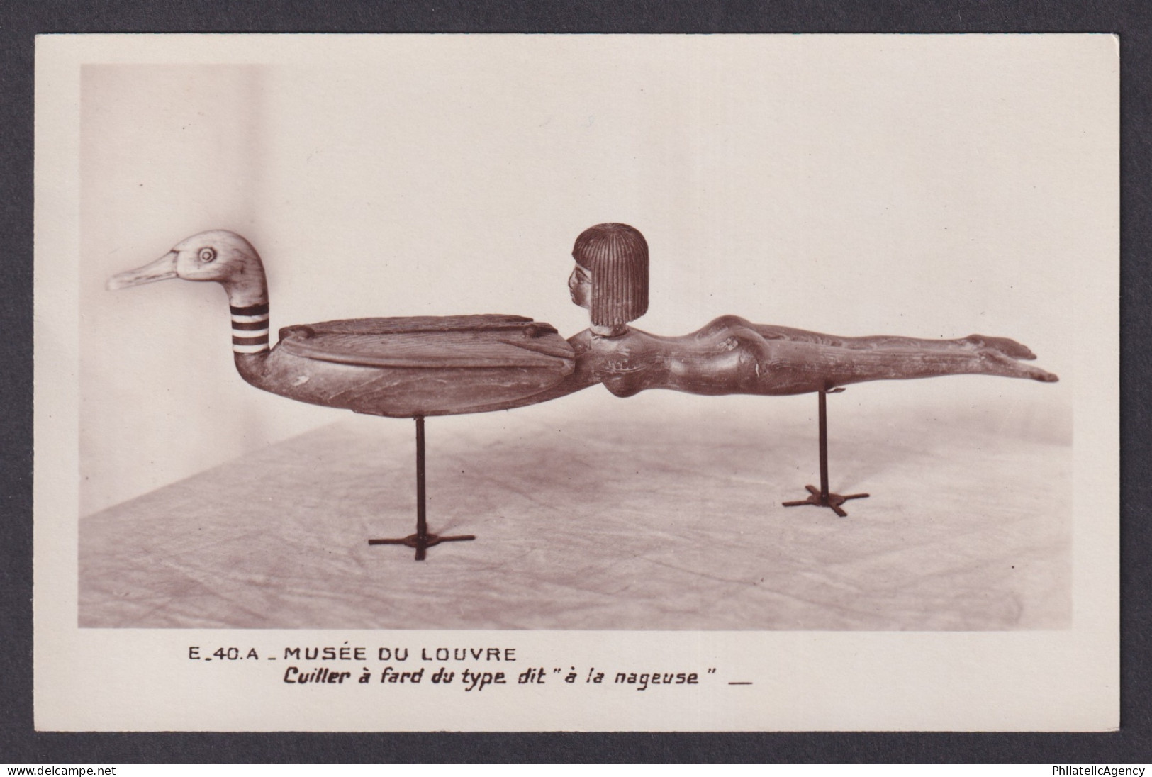 FRANCE, Postcard RPPC, Paris, Musee du Louvre, Cuiller a Fard