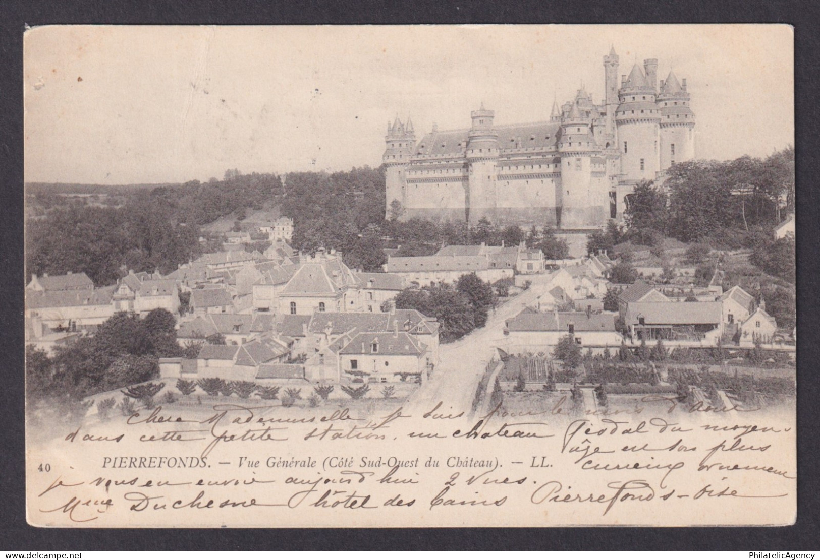 FRANCE, Postcard RPPC, Pierrefonds, General view
