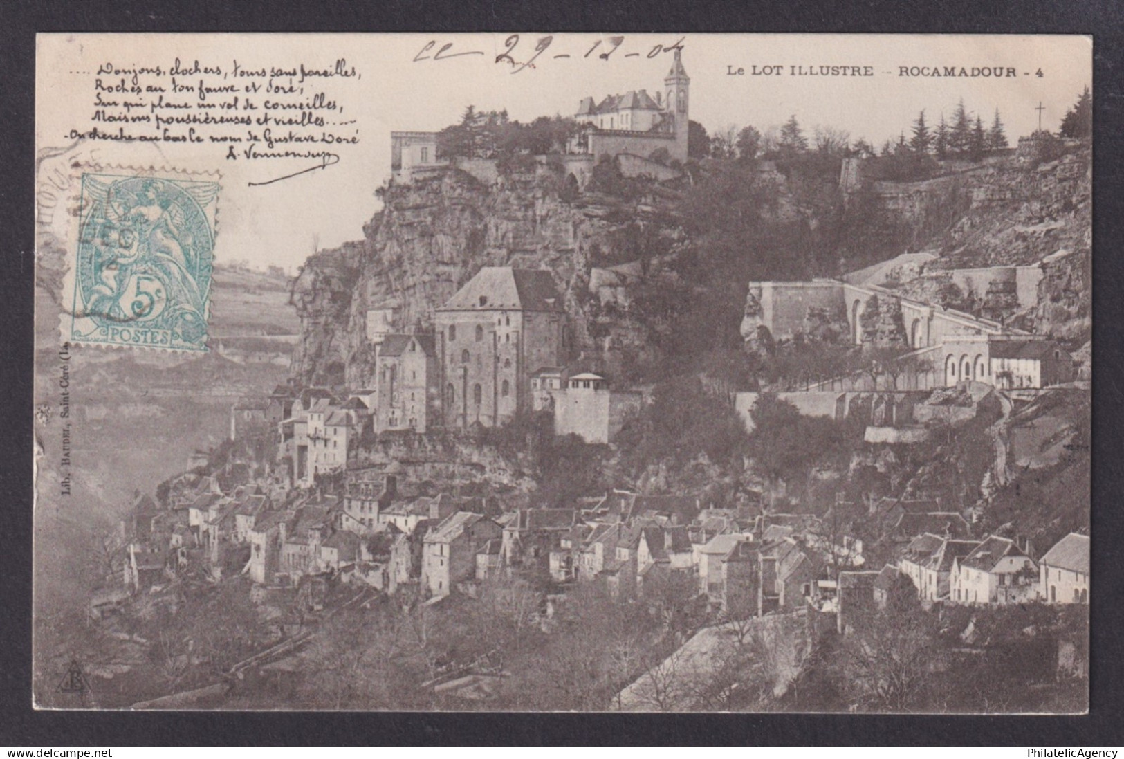 FRANCE, Postcard RPPC , Rocamadour, General view