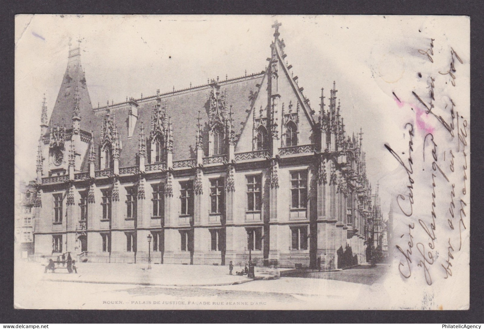 FRANCE, Postcard RPPC, Rouen, The Rouen Courthouse