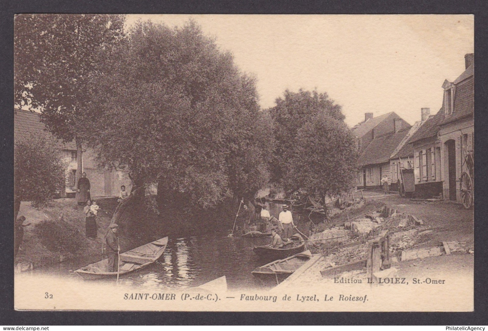 FRANCE, Postcard RPPC, Saint-Omer, Faubourg de Lyzel, Le Roiesof