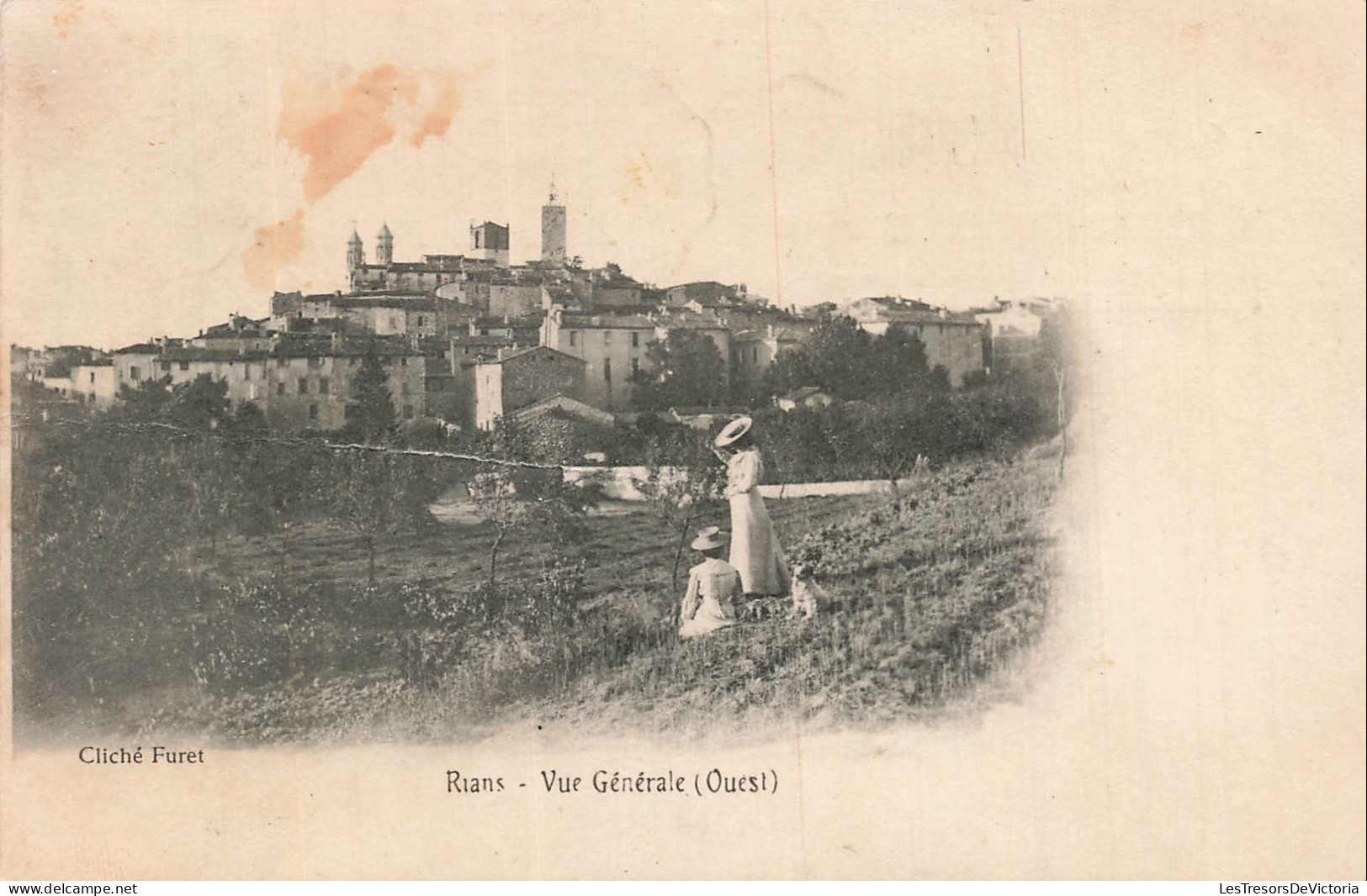 FRANCE - Rians - Vue générale - Village - Végétation - Animé - CPA
