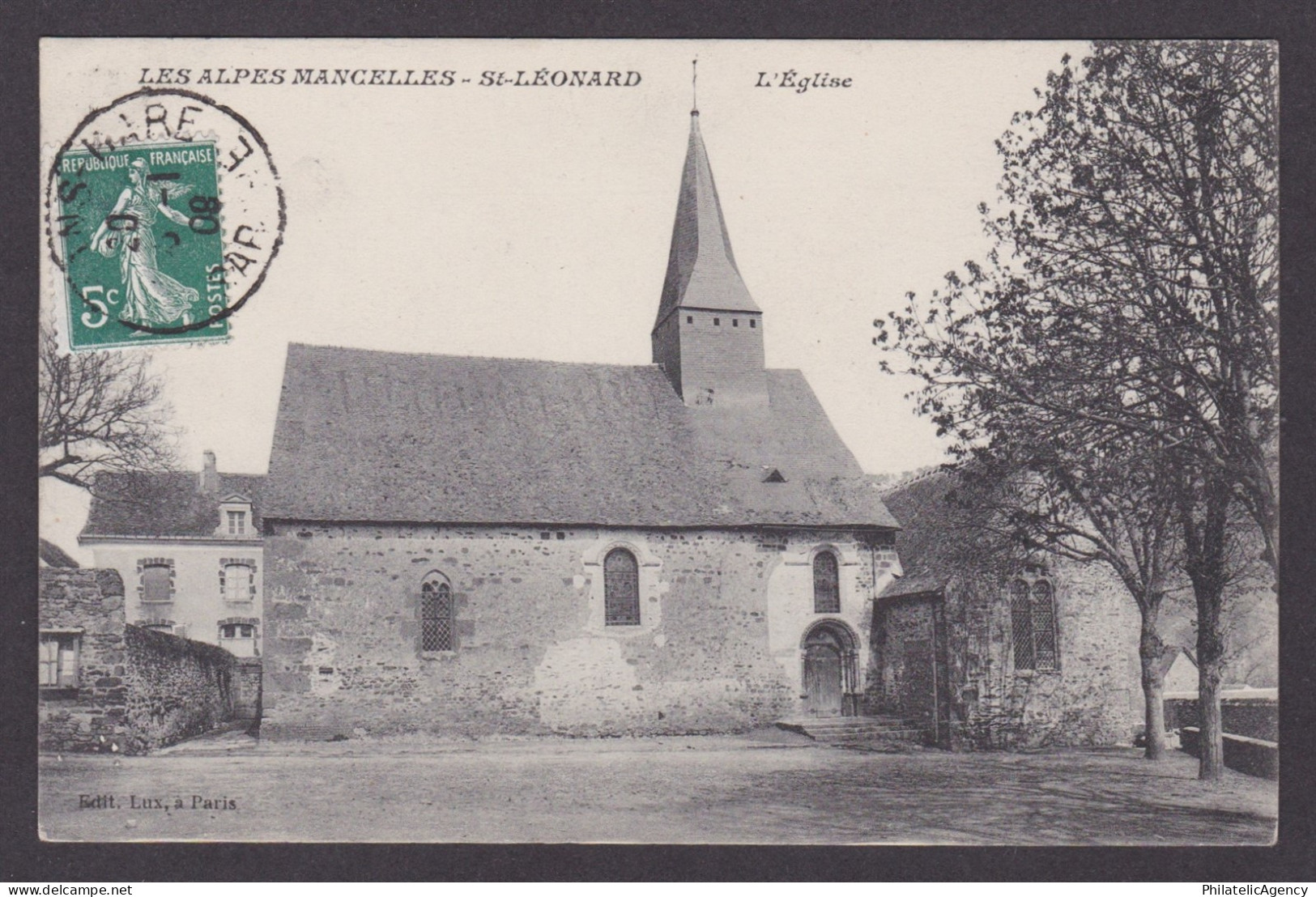FRANCE, RPPC Postcard, Saint-Léonard-des-Bois, The Church