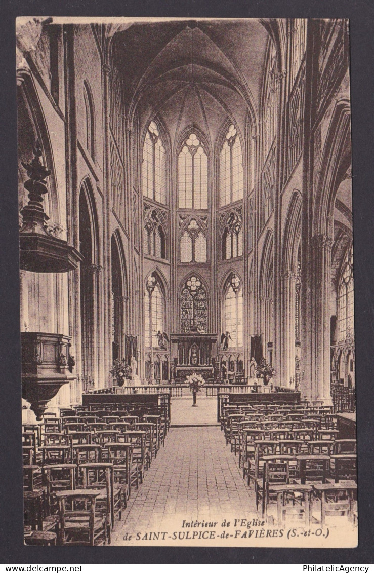 FRANCE, RPPC Postcard, Saint-Sulpice-de-Favières, The Church