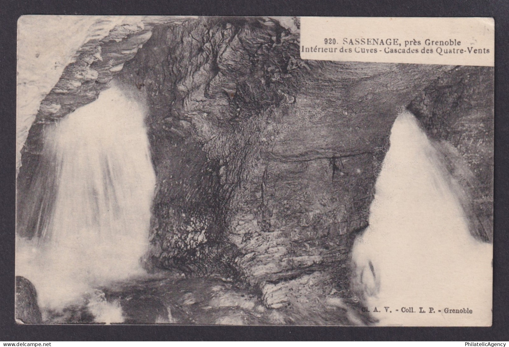 FRANCE, RPPC Postcard, Sassenage, Quatre-Vents Waterfalls