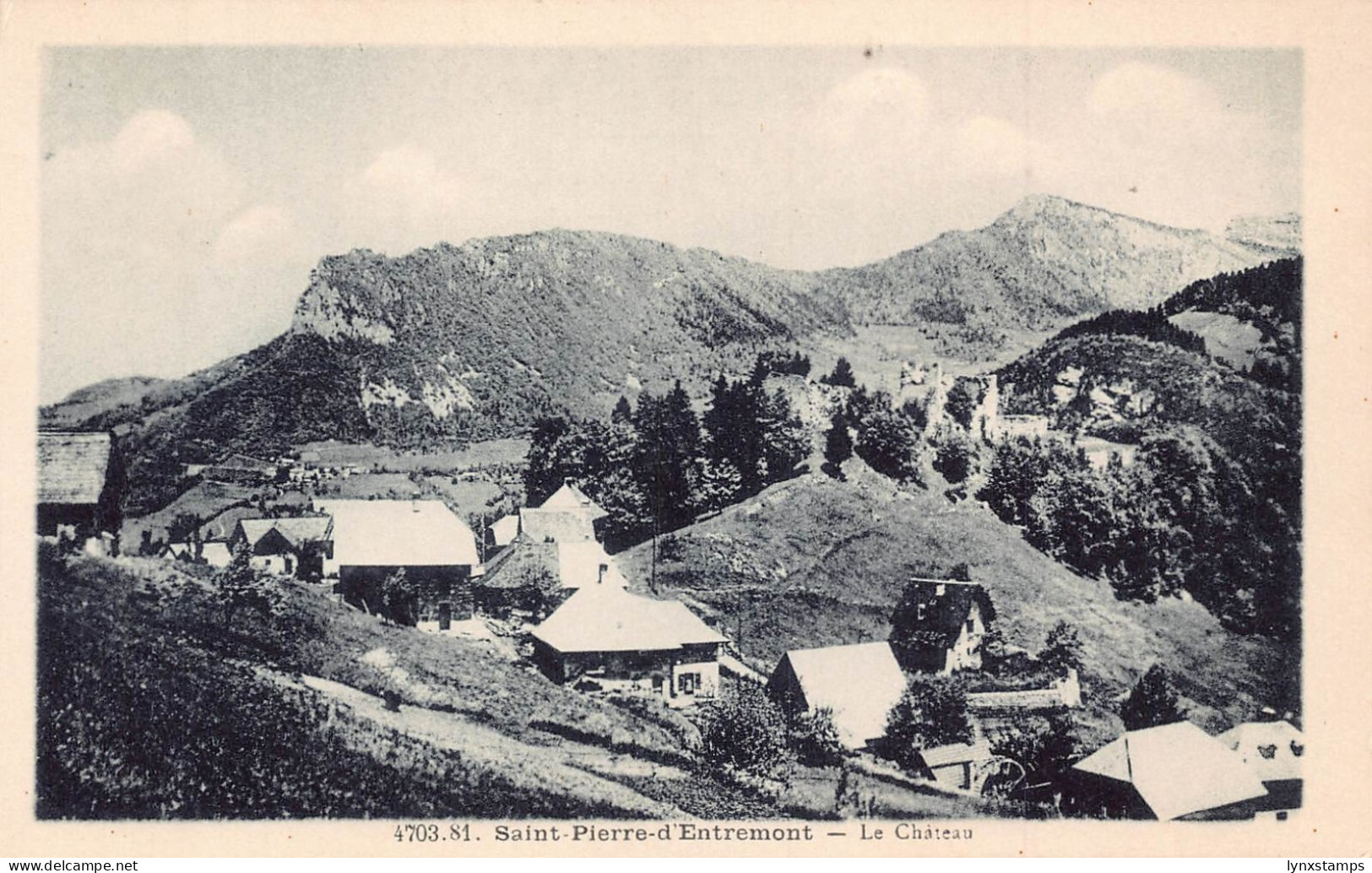 France Saint Pierre d'Entremont Le Chateau Castle vintage postcard