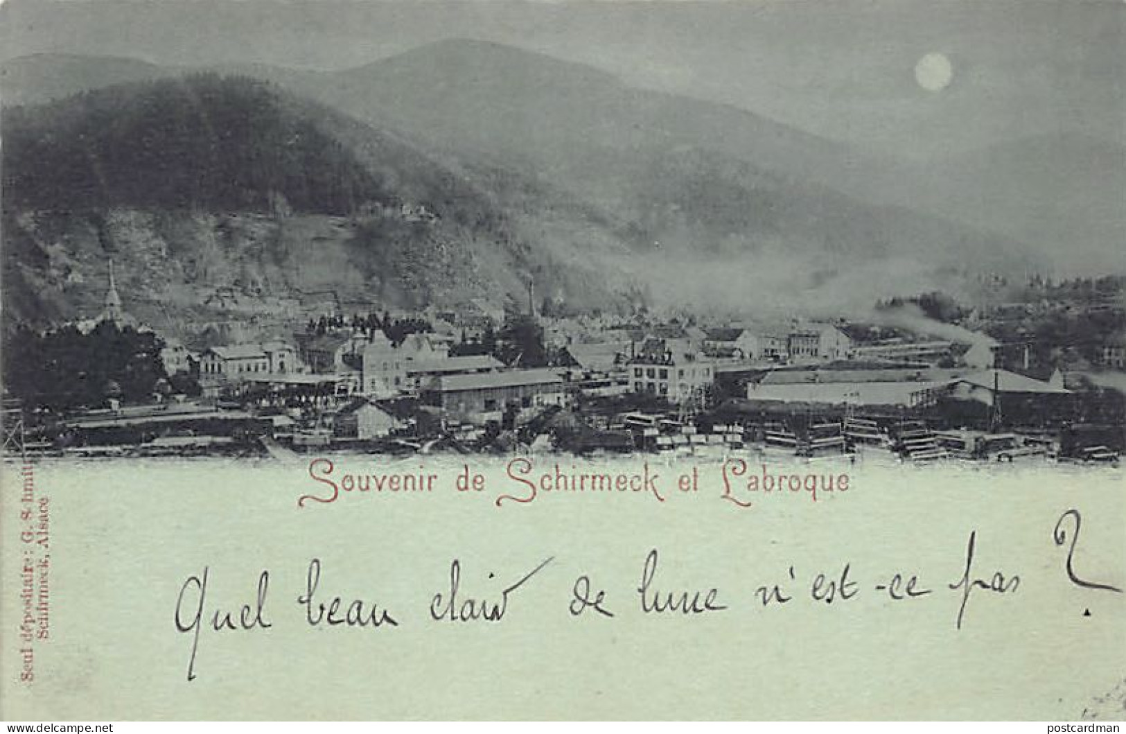 France - SCHIRMECK - Labroque - Carte à La lune - Ed. G. Schmitt SCHIRMECK