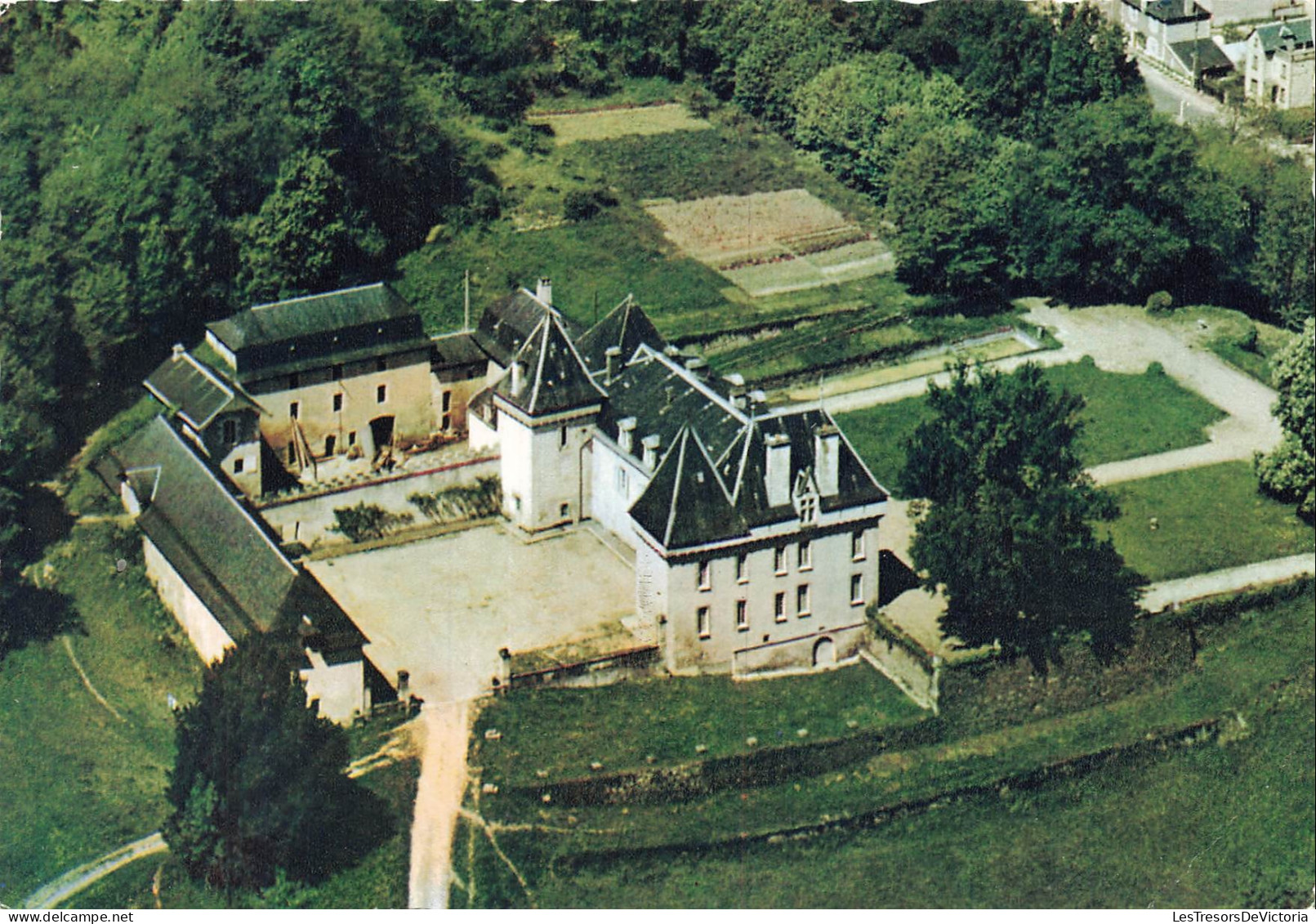 FRANCE - Terrasson La Villedieu - Vue aérienne - Château Fraysse - court - Tours - Jardins - Carte Postale Ancienne