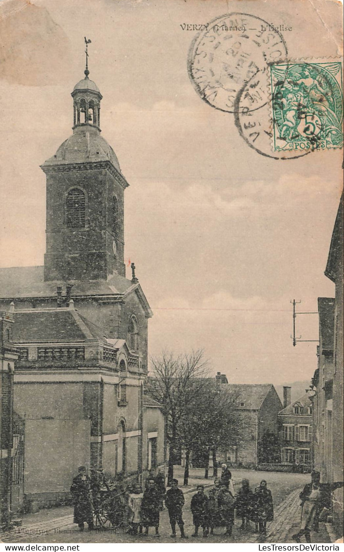 FRANCE - Verzy - Eglise - Campanile - Girouette - Enfant - Animé - CPA