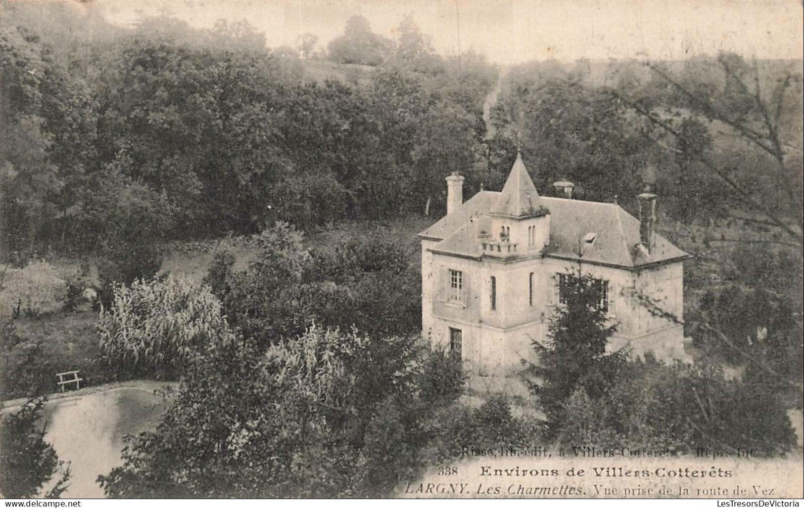 FRANCE - Villers Cotterets - Largny - Charmettes - Vue prise de la route de Vex - Risse - Carte postale ancienne