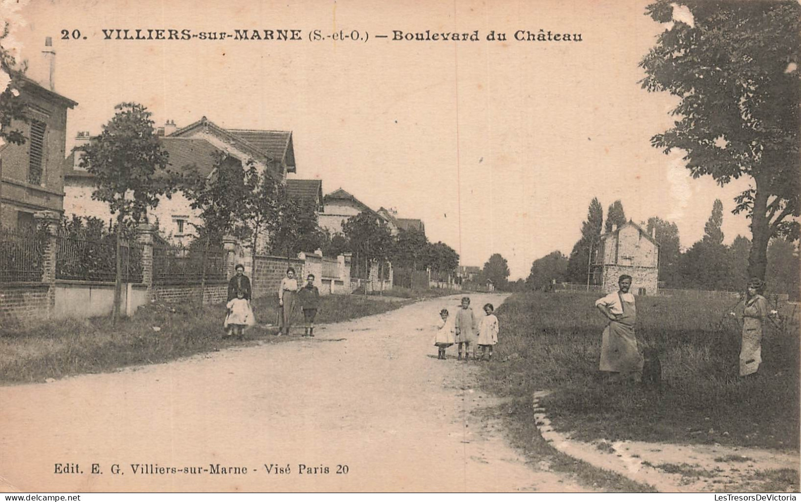 FRANCE - Villiers sur Marne - Boulevard Château - campagne - ed EG - CPA