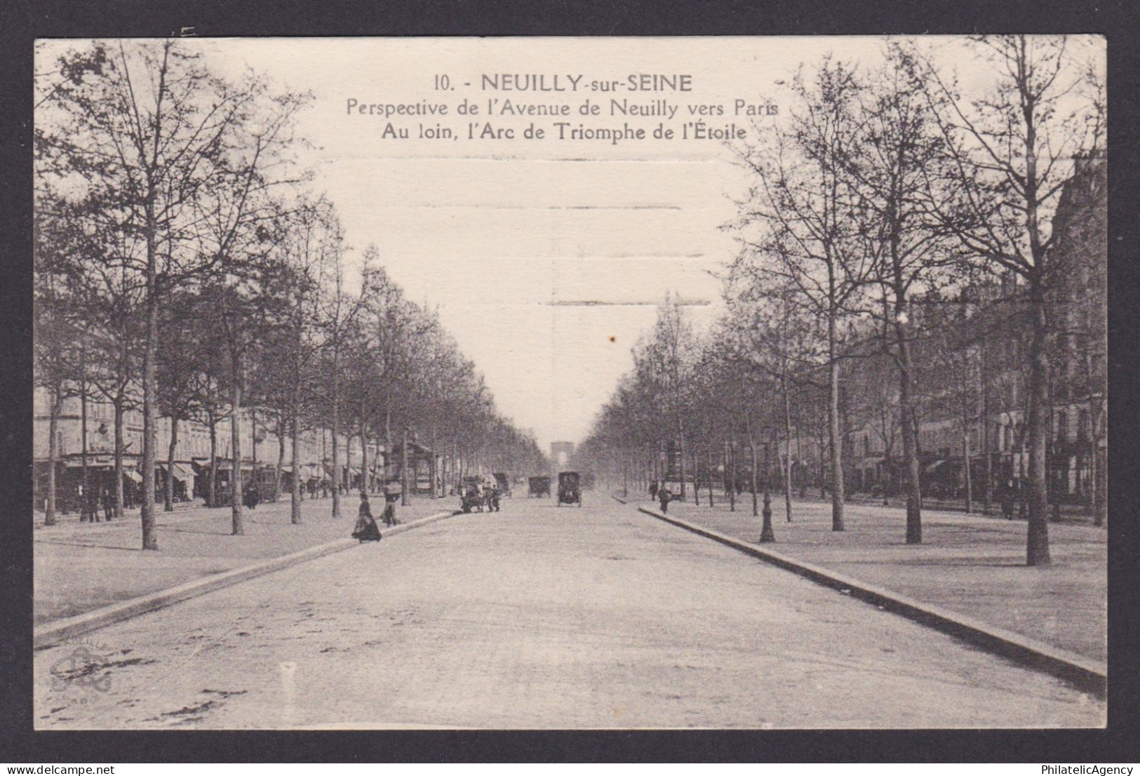FRANCE, Vintage postcard, Neuilly-sur-Seine, Avenue de Neuilly