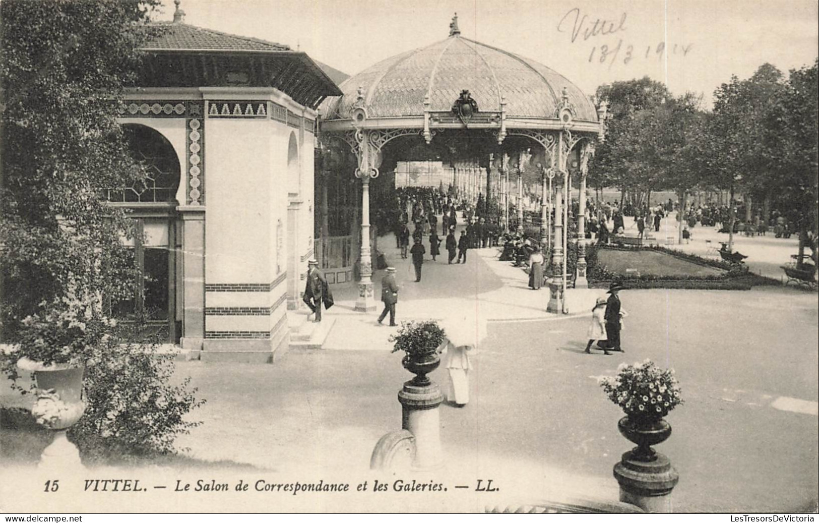 FRANCE - Vittel - Salon de Correspondance - Galeries - Animé - CPA