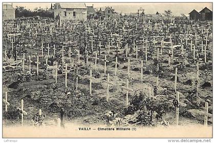 aisne  -ref A202 - guerre 1914-18- vailly - cimetiere militaire anglais   - carte bon etat  -