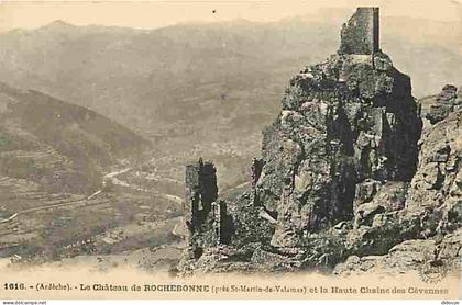 Carte Postale Ancienne - 07 - Saint Martin de Valamas - Le Château de Rochebonne - La Haute Chaine des Cévennes - CPA -