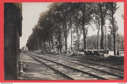 08 - Nouvion sur Meuse ? - Carte photo soldats travaillant sur les rails