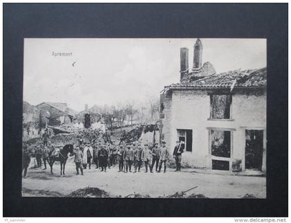 AK Frankreich 1915 Apremont (kleines Dorf Rhone-Alpes) Kriegslazarett II Abtlg. V.A.K. Zerstörtes Dorf!