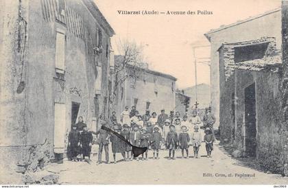 VILLARZEL-Cabardès (Aude) - Avenue des Poilus - Voyagé (2 scans)