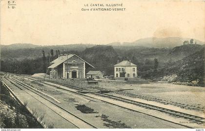 Dép 15 - Chemins de fer - Gares - Antignac Vebret - Gare - état