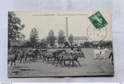 Cpa 1912, parcours de remonte de Laverdines, environs de Nérondes, Cher 18