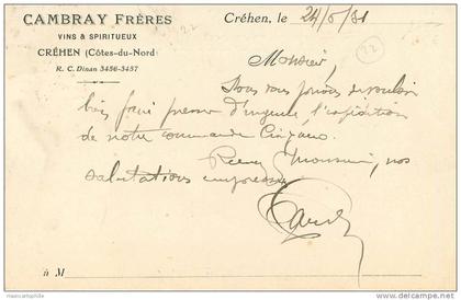 Crehen : vins et spiritueux Cambray Freres