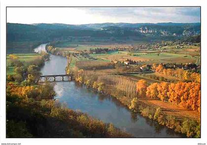Carte Postale - 24 - Domme - Au pied de la Falaise de Domme la vaste Vallée de la Dordogne s'étend à perte de vue - CPM
