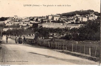 LIVRON VUE GENERALE ET ROUTE DE LA GARE