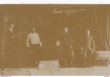 LORIOL (Drôme): Carte Photo - Théâtre , Militaires