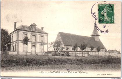 27 ARNIERES - la mairie et l'eglise