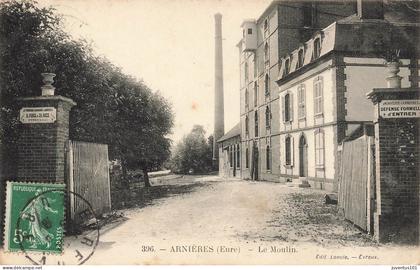 CPA Arnières-Le moulin-396-Timbre-En l'état-Une coupure bas droite    L4103