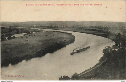 CPA COURCELLES-sur-SEINE Perpective sur la Seine - Pont de Courcelles (1148794)