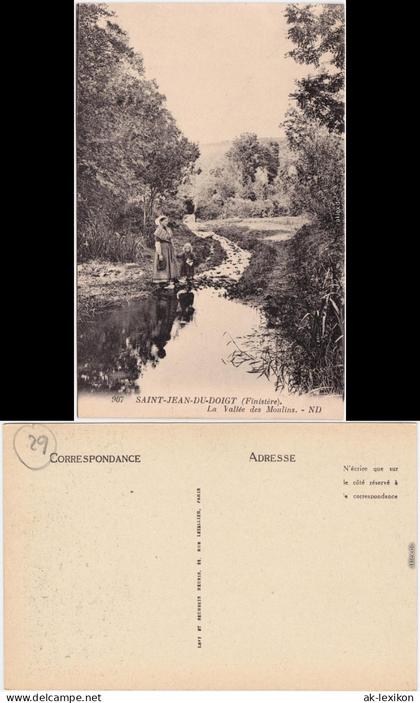 Saint-Jean-du-Doigt La Vallée des Moulins Finistère CPA 1912