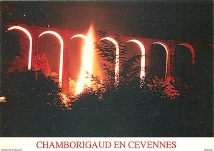 30 - Gard - Le Viaduc de Chamborigaud - Vue de Nuit - CPM - Voir Scans Recto-Verso