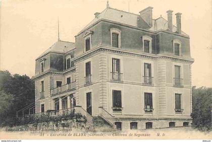 33 -  Saint-Genès-de-Blaye - Château de Segonzac aux environs de Blaye - CPA - Voir Scans Recto-Verso