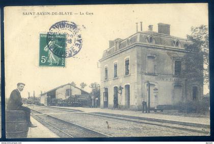cpa du 33 Saint Savin de Blaye -- la Gare  JUI23-20