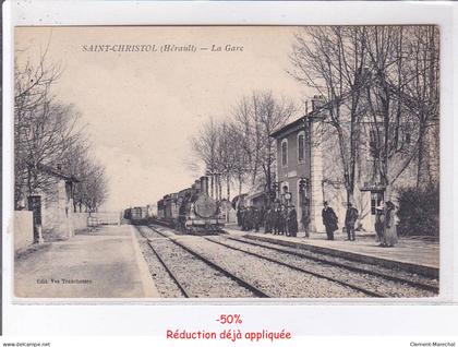 SAINT-CHRISTOL: la gare - état